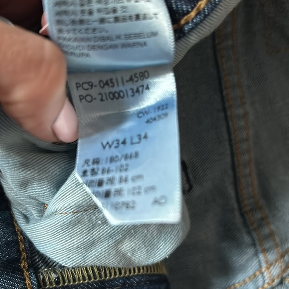 Men’s Levi’s jeans straight leg, size 34 - Picture 3 of 4